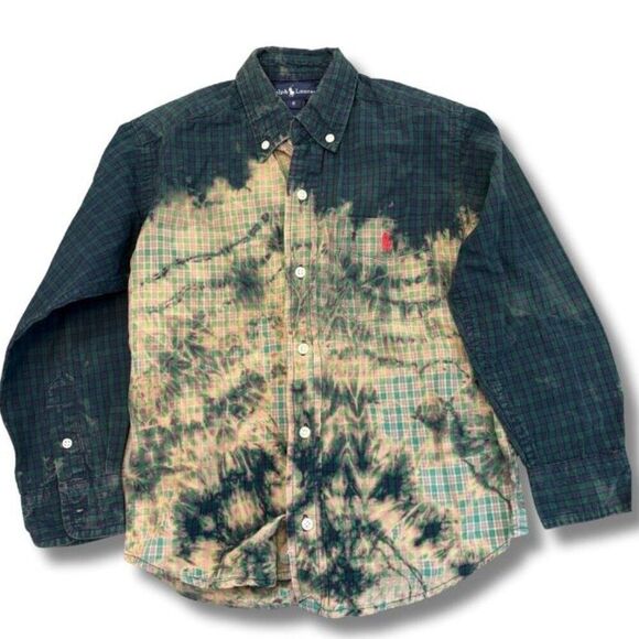 Ralph Lauren Other - Ralph Lauren Boys’ Bleached Plaid Shirt Size 6